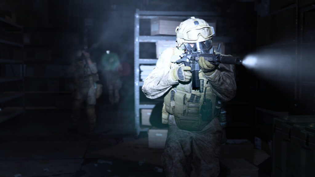 the image shows a player in Call of Duty: Modern Warfare