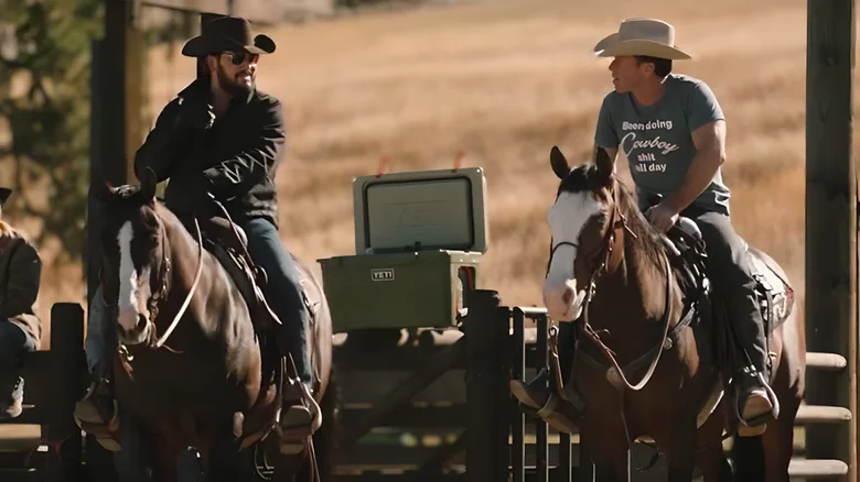 Cole Hauser and Taylor Sheridan in Yellowstone