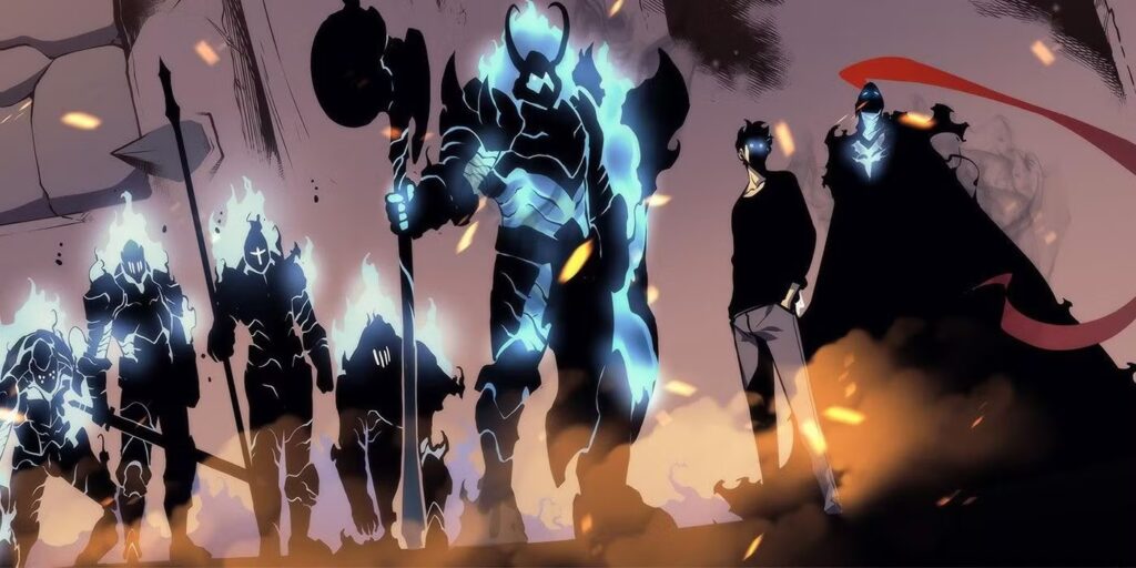 Sung Jinwoo's shadow army from Solo Leveling manhwa 