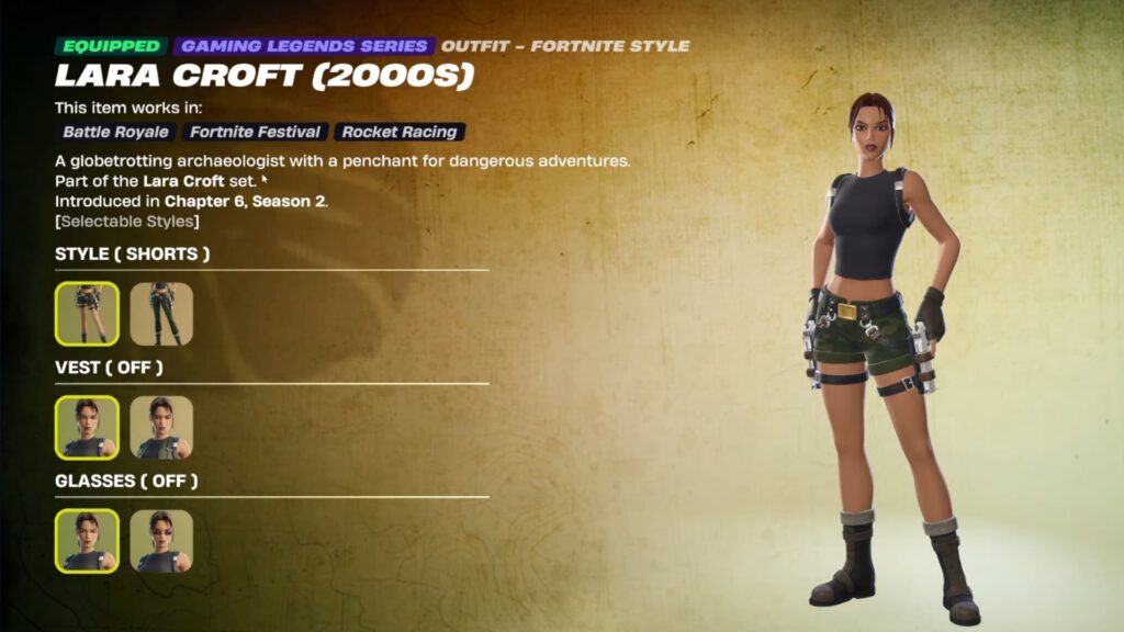 Lara Croft in Fortnite