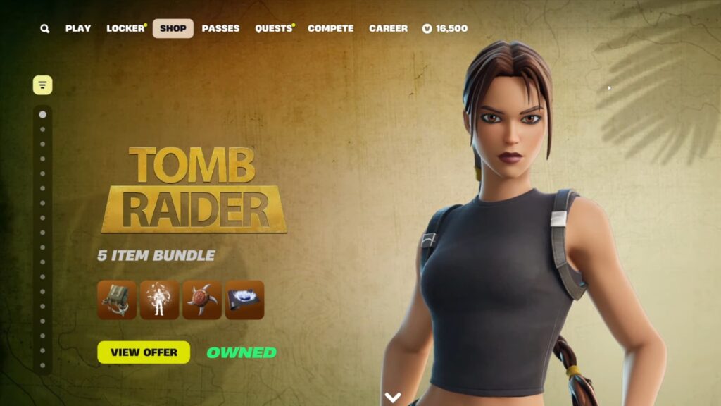 The Lara Croft 2000s skin