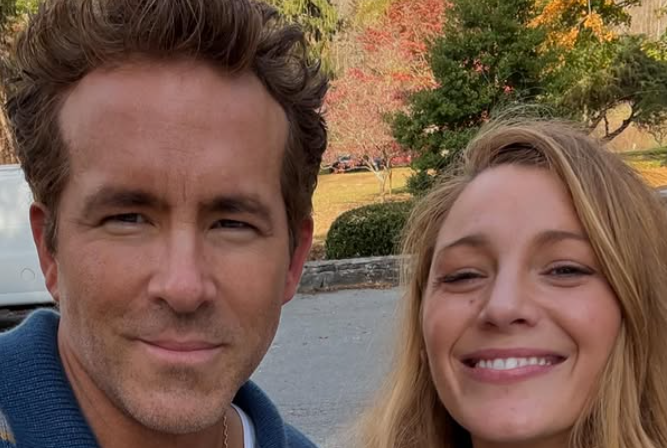 Ryan Reynolds and Blake Lively take a photo after voting