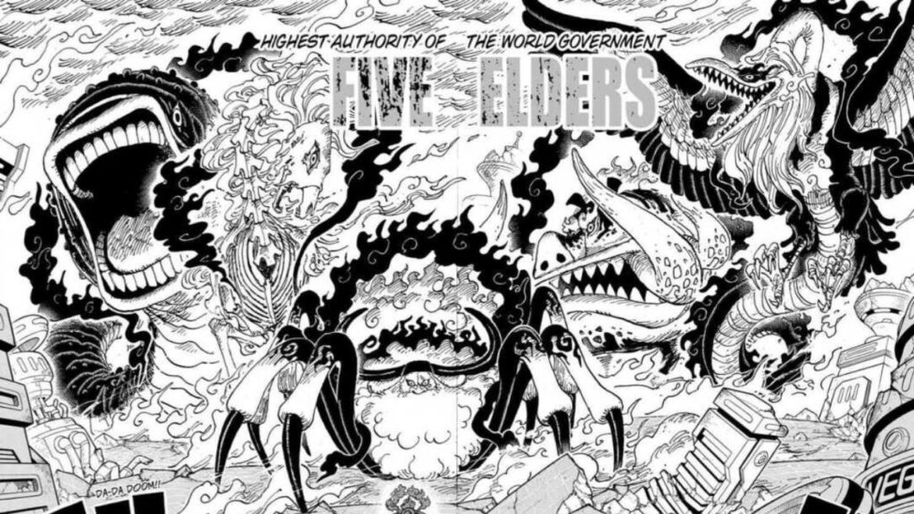 Five Elders (Gorosei) during their appearance in Chapter 1110.