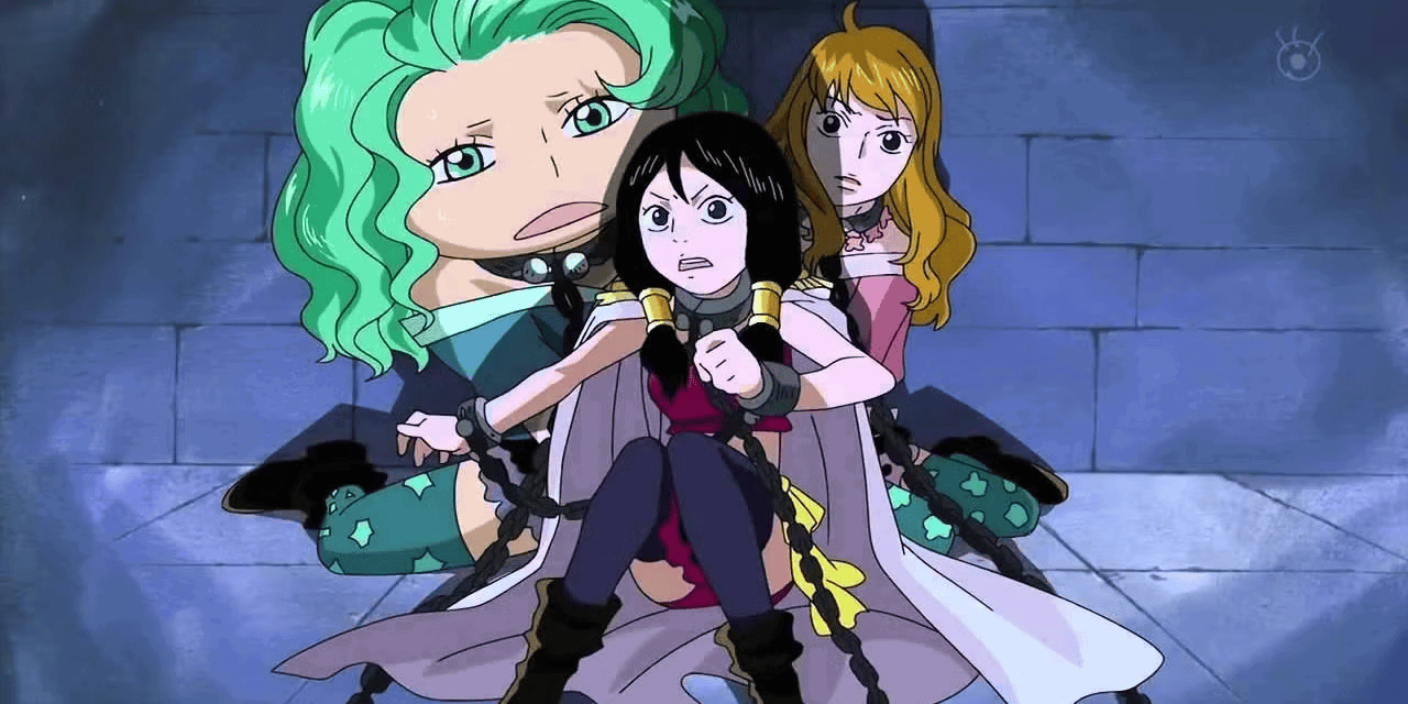 The Boa sisters enslaved in One Piece. 