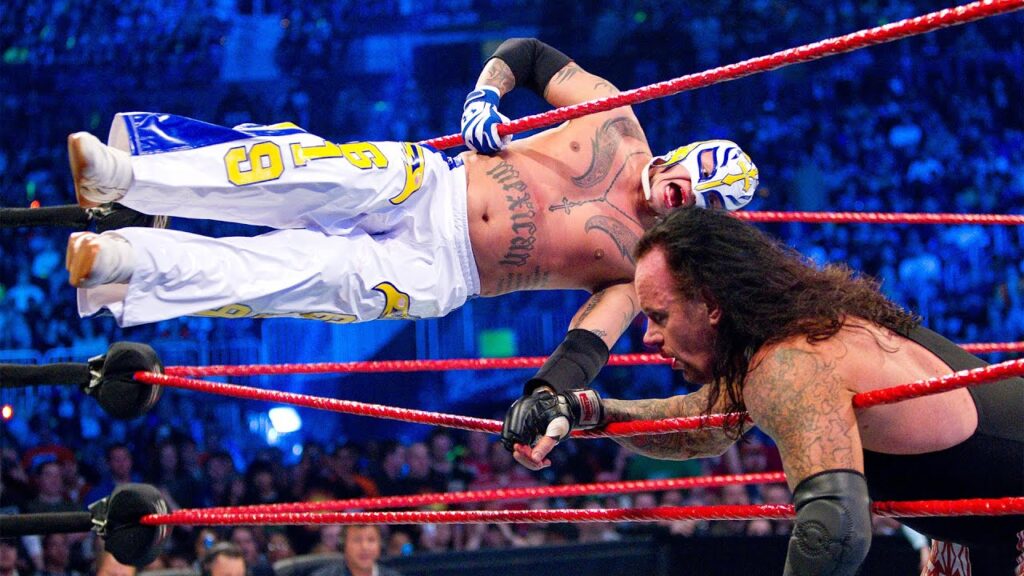  Rey Mysterio and The Undertaker in a match | credit- WWE