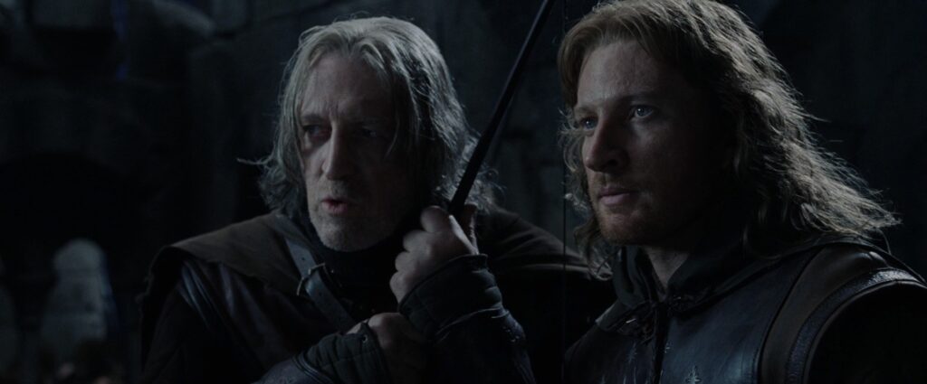 Madril and Faramir having a talk in The Lord of the Rings: The Return of the King