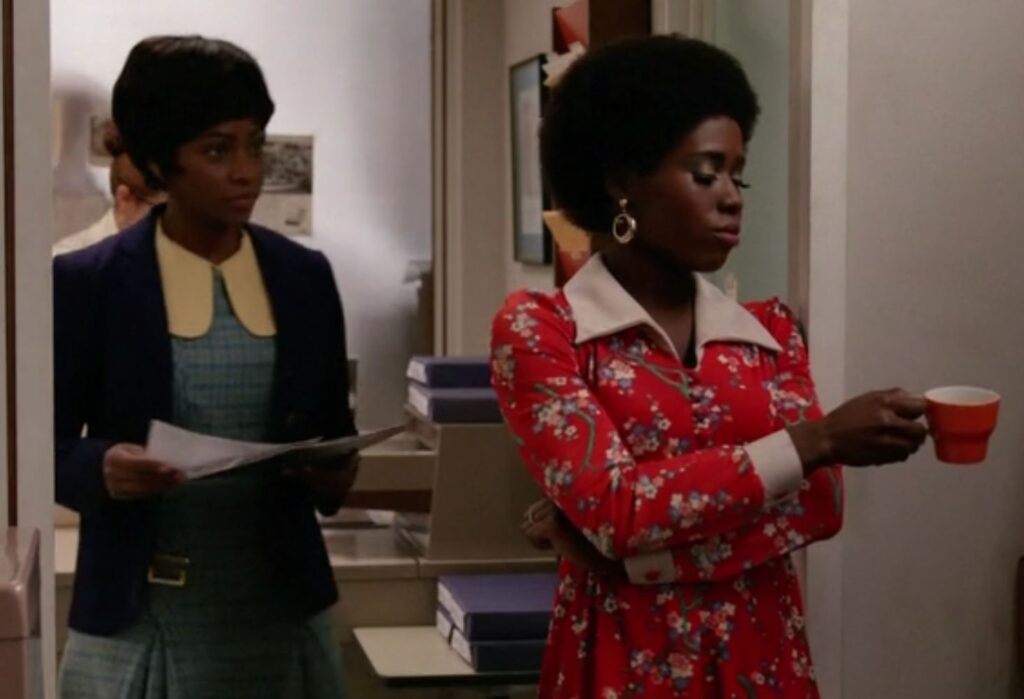 Dawn and Shirley in Mad Men 