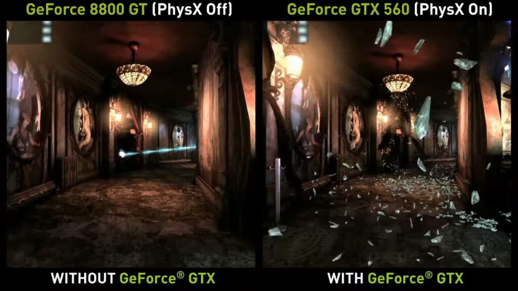 PhysX on vs off demo