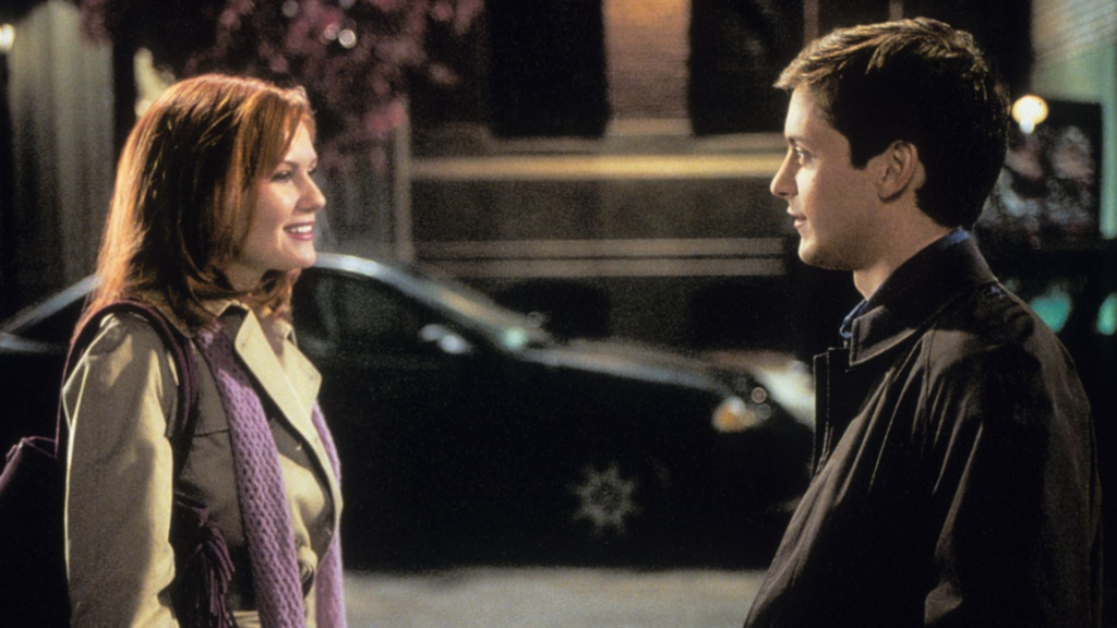 Kristen Dunst and Tobey Maguire in Spider-Man (2002)