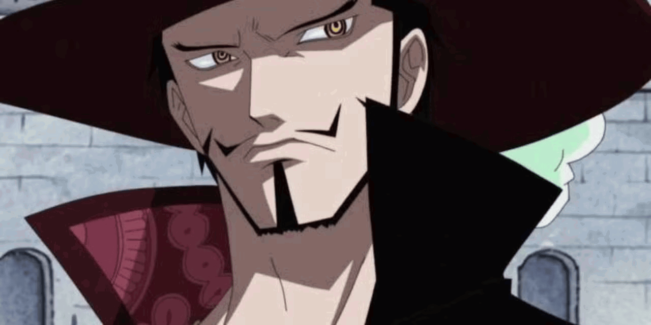 Dracule Mihawk at Marineford in One Piece. 