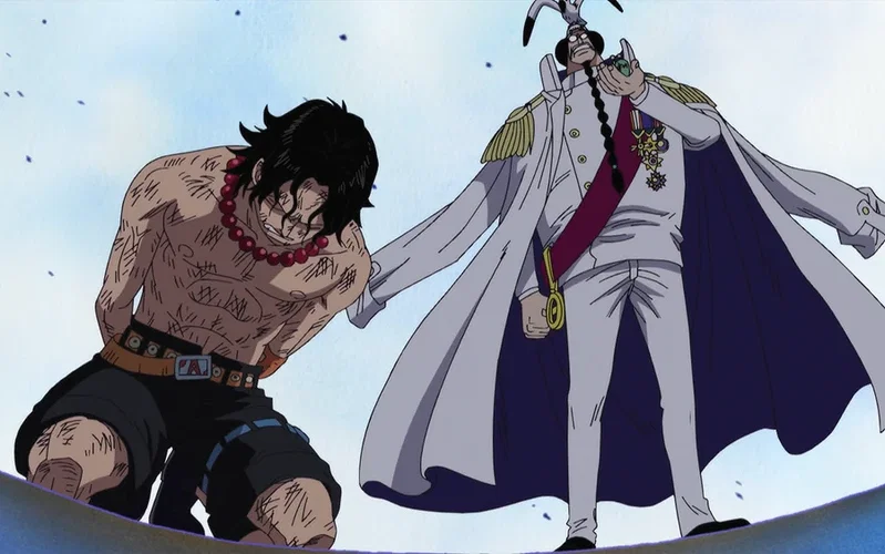 Every Admiral in One Piece, Ranked by Intelligence 10 Sengoku standing beside Ace from One Piece.