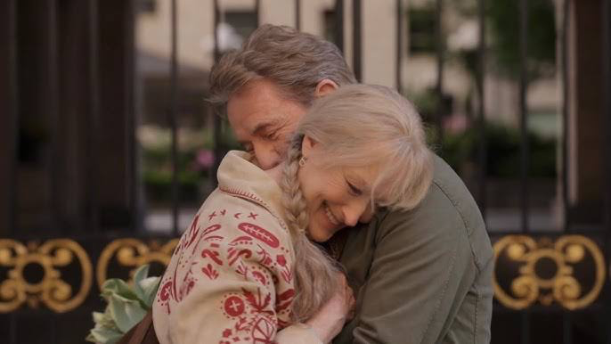 Meryl Streep and Martin Short hugging in Only Murders in the Building