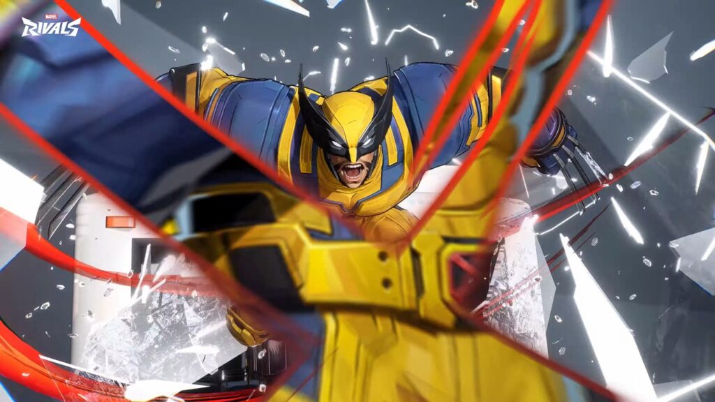 A close-up of Wolverine in his Marvel Rivals MVP animation.