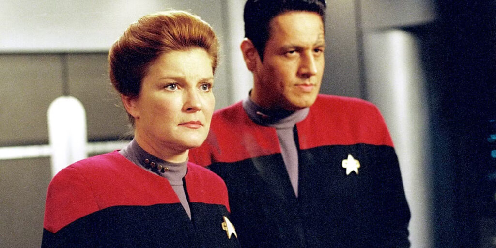 Kate Mulgrew and Robert Beltran