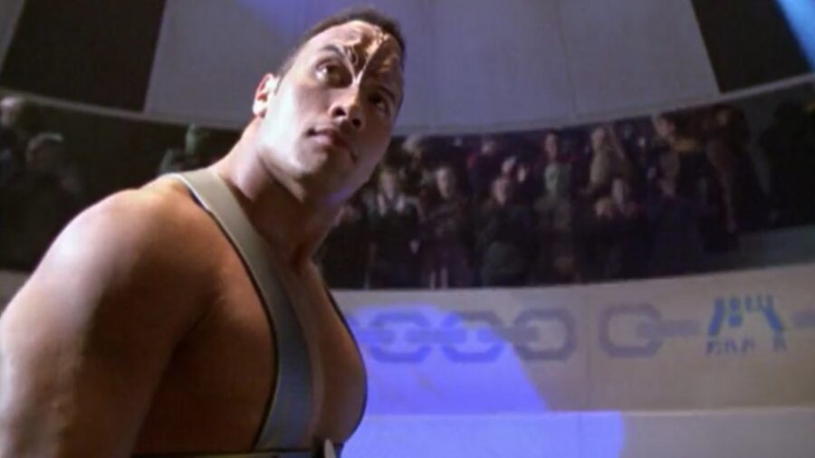 Dwayne Johnson as an unnamed fighter in Star Trek: Voyager.