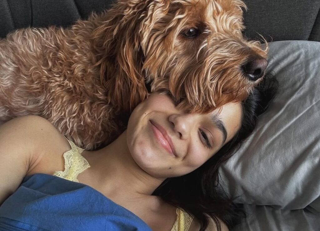 Rachel Zegler with her dog, Lenny | Credits: @rachelzegler / Instagram