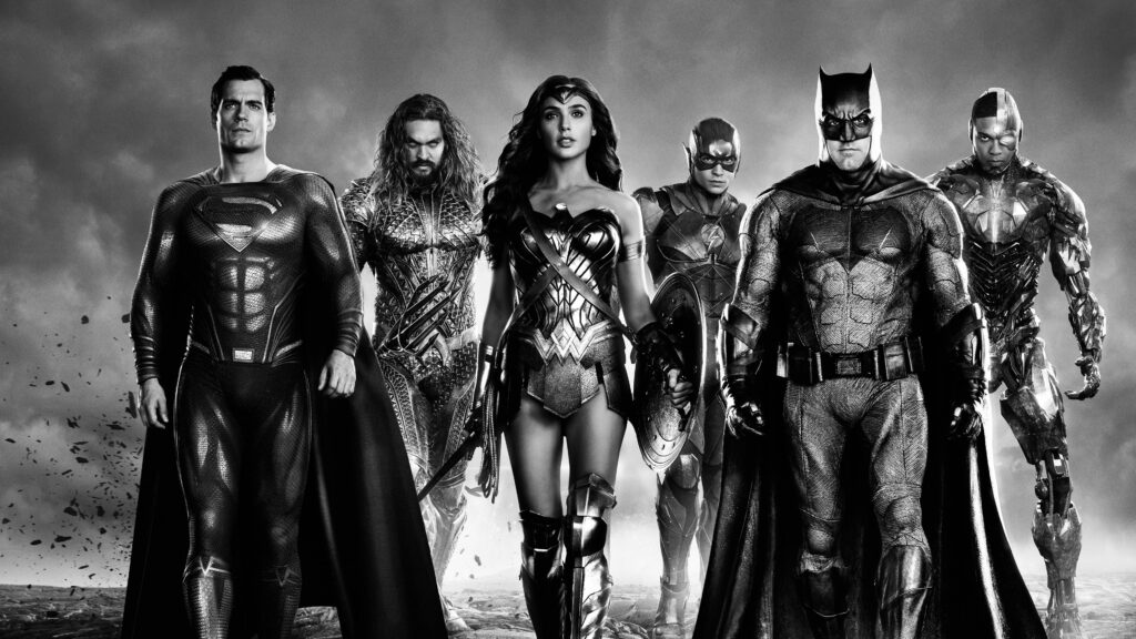 The superhero team in Zack Snyder's Justice League