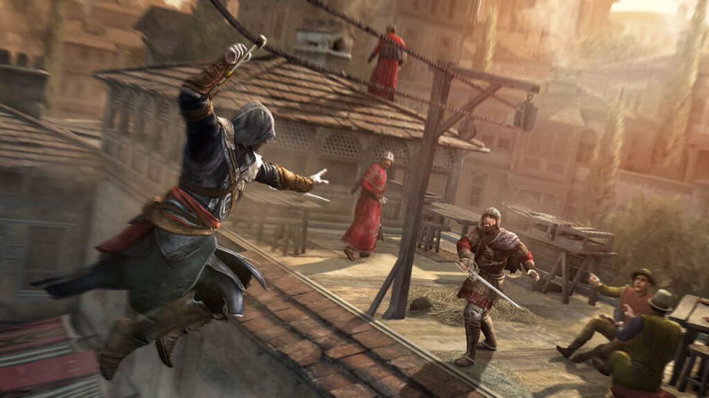 The image shows gameplay of Assassin's Creed Revelations