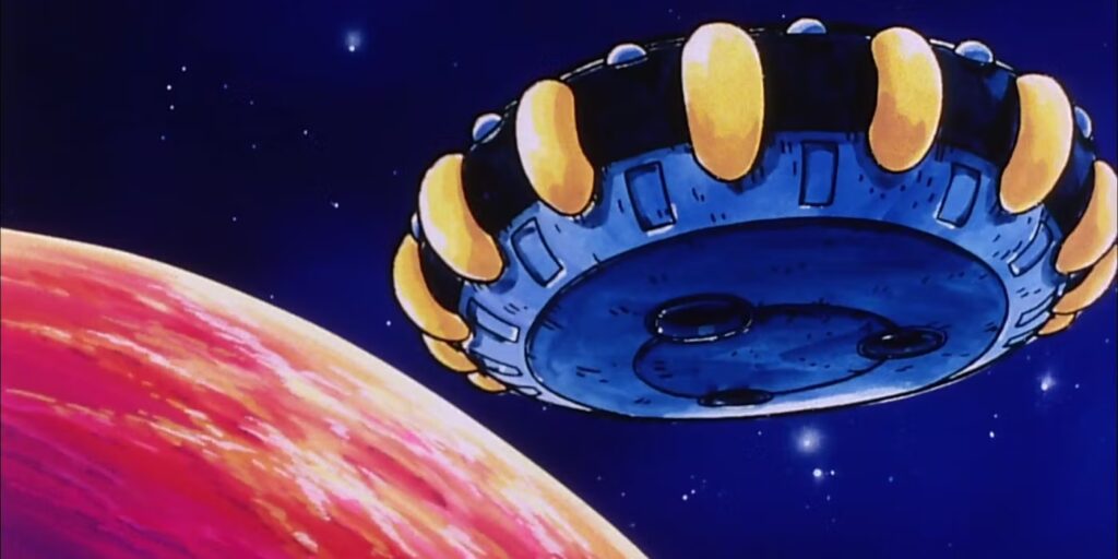 Spaceship during planet Vegeta's destruction