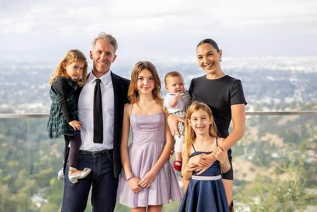 Gal Gadot with her husband and four daughters