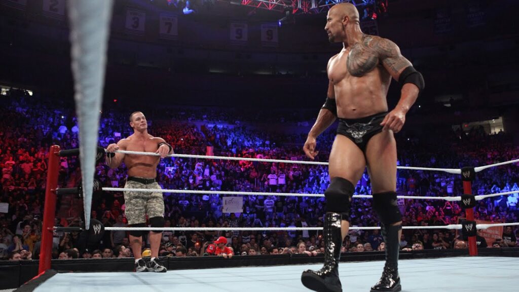 John Cena and the Rock at Survivor Series 2011