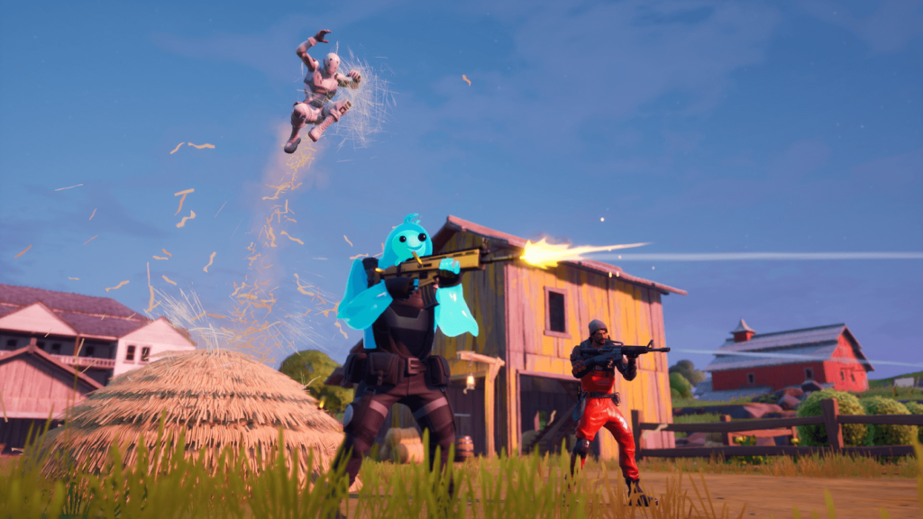 The image shows the gameplay of Fortnite 