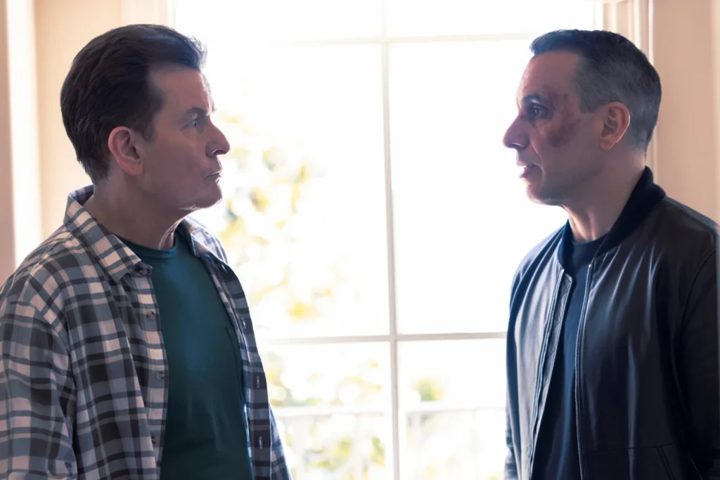 Charlie Sheen and Sebastian Maniscalco in Bookie 