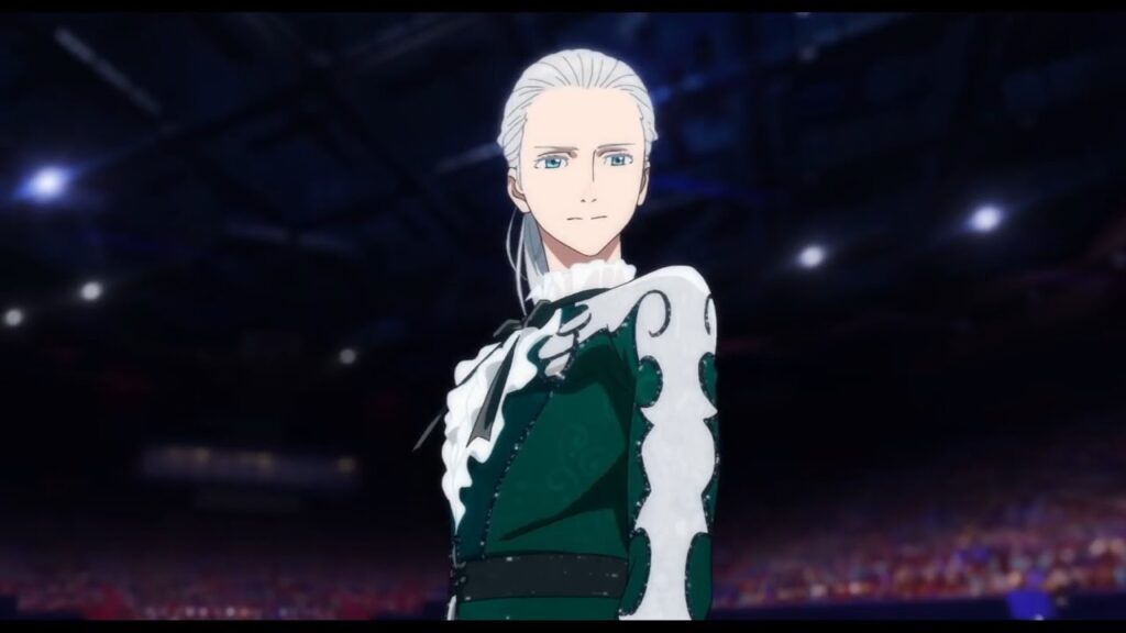 Victor Nikiforov performing in a stadium in Yuri!!! on Ice 