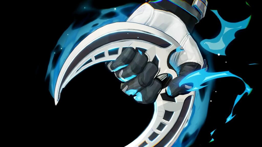 A close-up of Moon Knight's crescent moon-shaped weapon in Marvel Rivals.