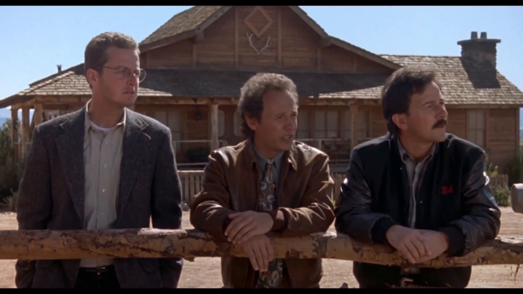 Billy Crystal, Bruno Kirby, and Daniel Stern in City Slickers (1991) | Credits: 