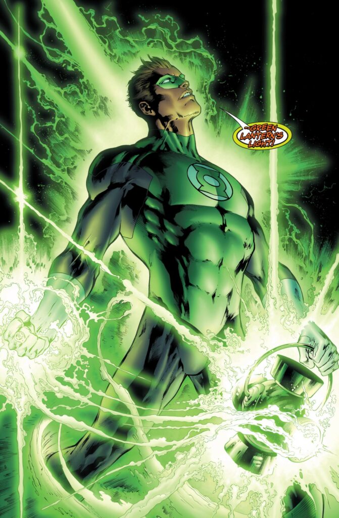 Hal Jordan unleashing the full power of Green Lantern