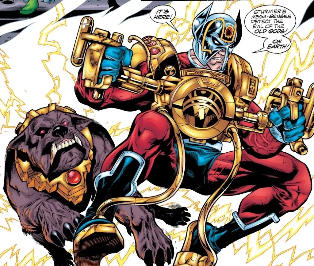 10 DCU Roles That Would Be Perfect for Henry Cavill 64 Orion on astro harness with war dog Sturmer as his sidekick