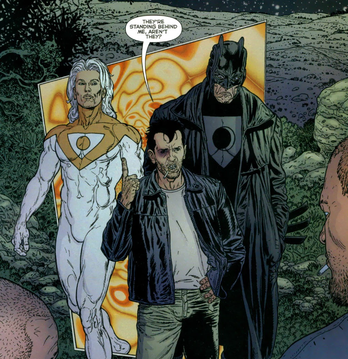 Apollo and Midnighter arriving to defeat their enemies