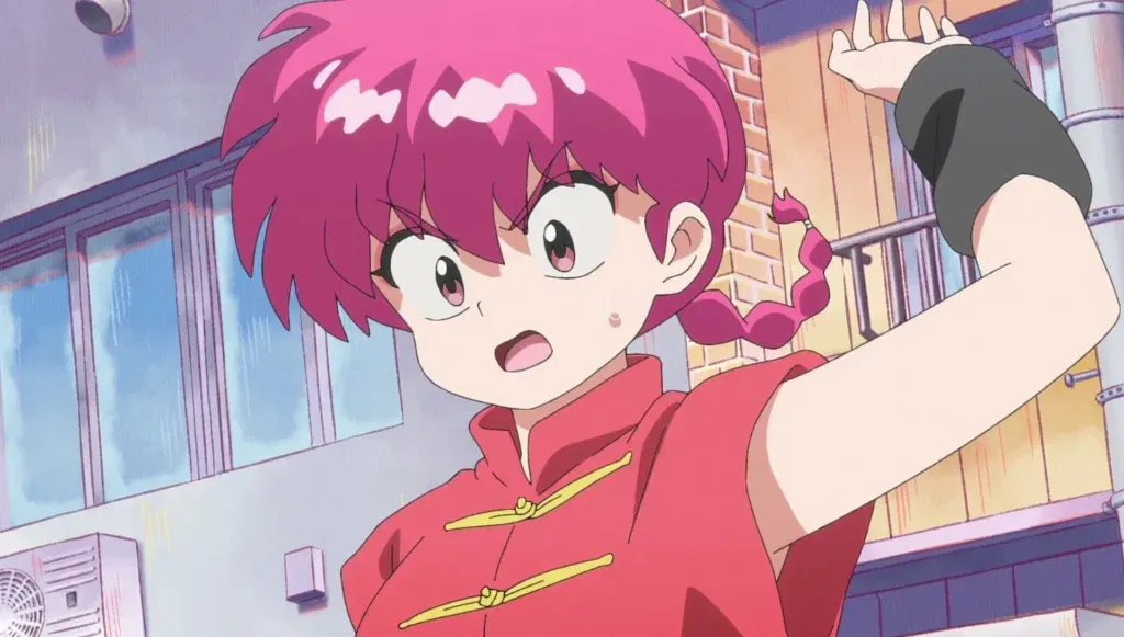 Ranma raising her hand