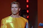 Every Stephen King Book It: Welcome to Derry Could Connect to or Plot Twist, Ranked Arnold Schwarzeneggar in a yellow leotard in The Running Man