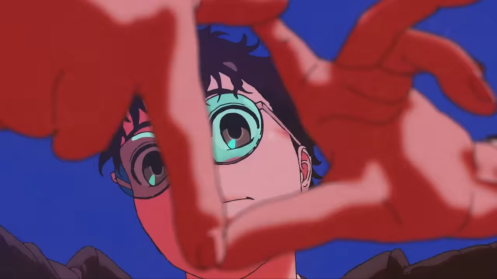 'Dandadan' Wasted a Huge Opportunity After Releasing the Evil Eye Arc Early 5 Okarun is looking through a small square he has made out of his fingers in Dandadan anime