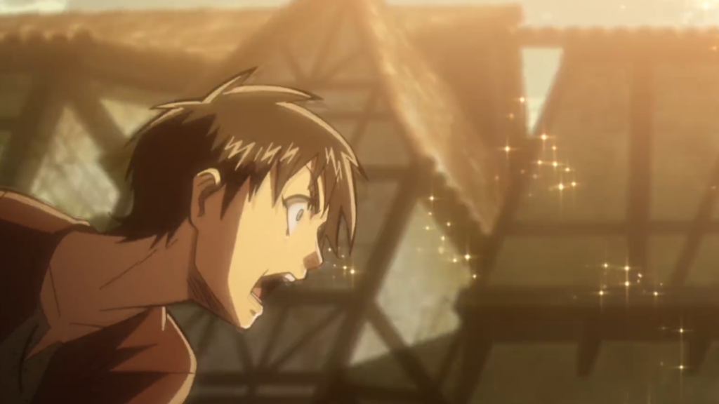 صحنههای هولناکی که از انیمه اتک آن تایتان حذف شدند + عکس 6 Eren looks desperate and has tears flowing down his eyes in Attack on Titan anime