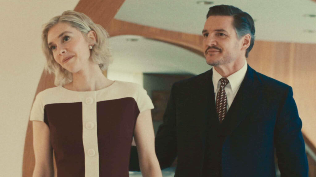 vanessa kirby and pedro pascal as sue storm and reed richards in the fantastic four first steps