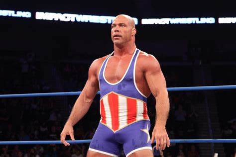 Kurt Angle inside the ring. 