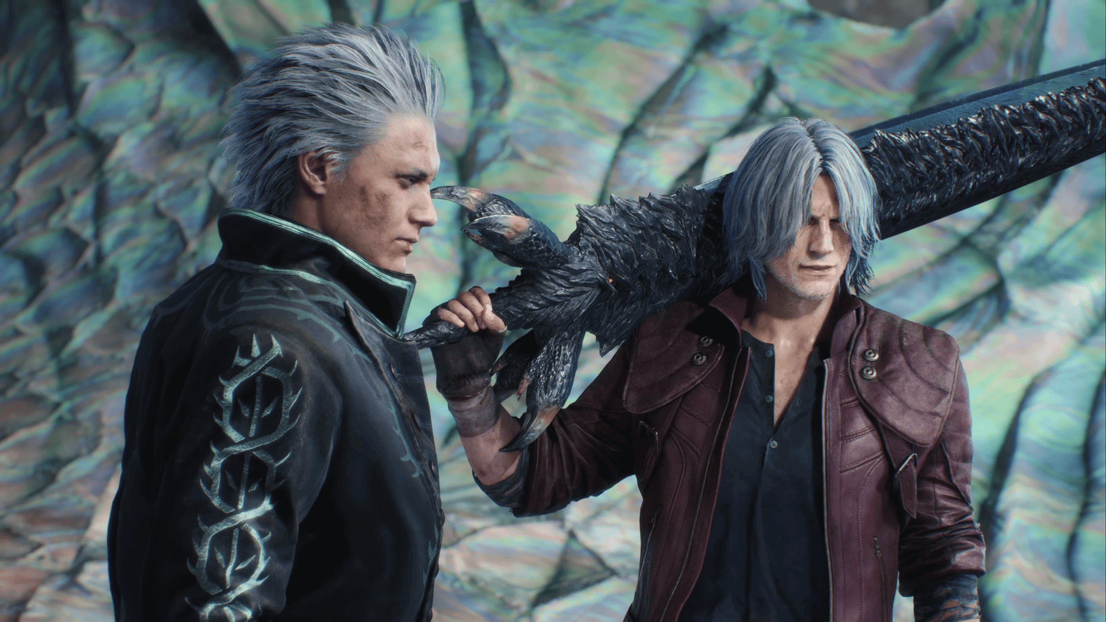 Dante and Vergil talking to Nero (from DMC V)
