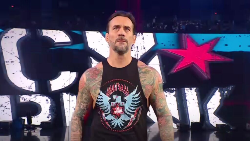 CM Punk making his entrance in WWE arena