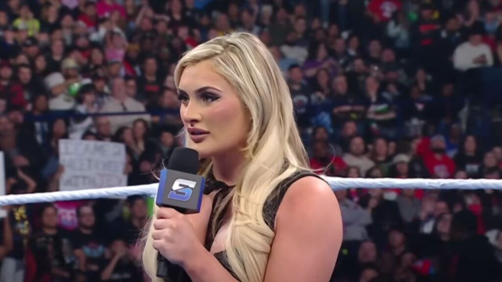 Tiffany Stratton speaking on mic