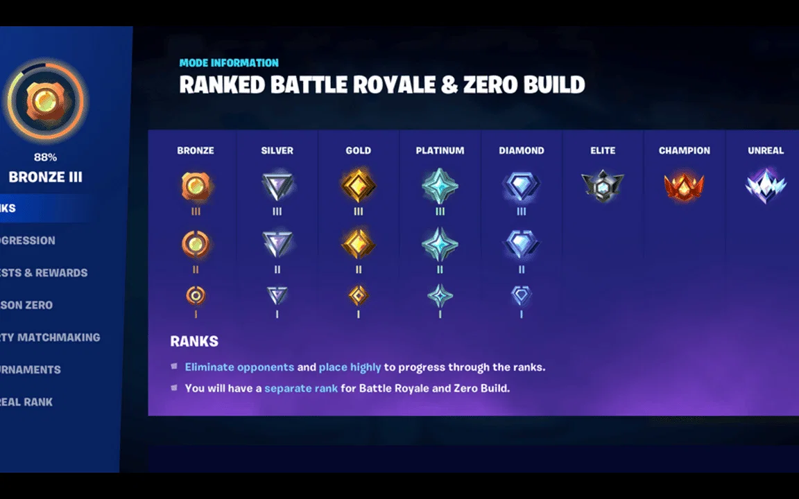 All Fortnite Ranks and Ranked Rewards Explained