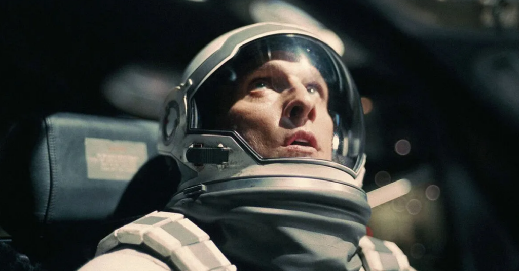 Matthew McConaughey as Cooper in Interstellar