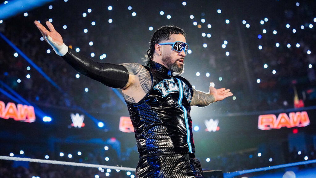 Jey Uso making his WWE entrance