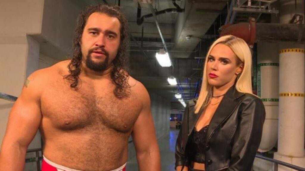 Rusev and Lana in an episode of Raw.
