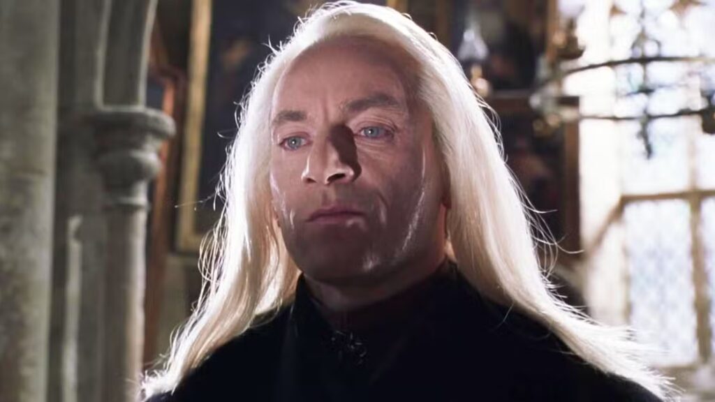 Jason Issaacs as Lucius Malfoy in the Chamber of Secrets scene