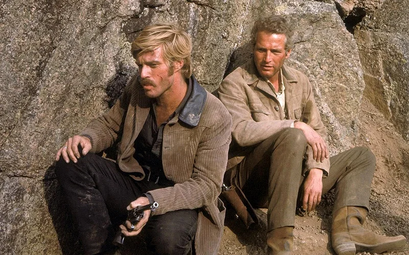 Robert Redford and Paul Newman in a still from Butch Cassidy and the Sundance Kid
