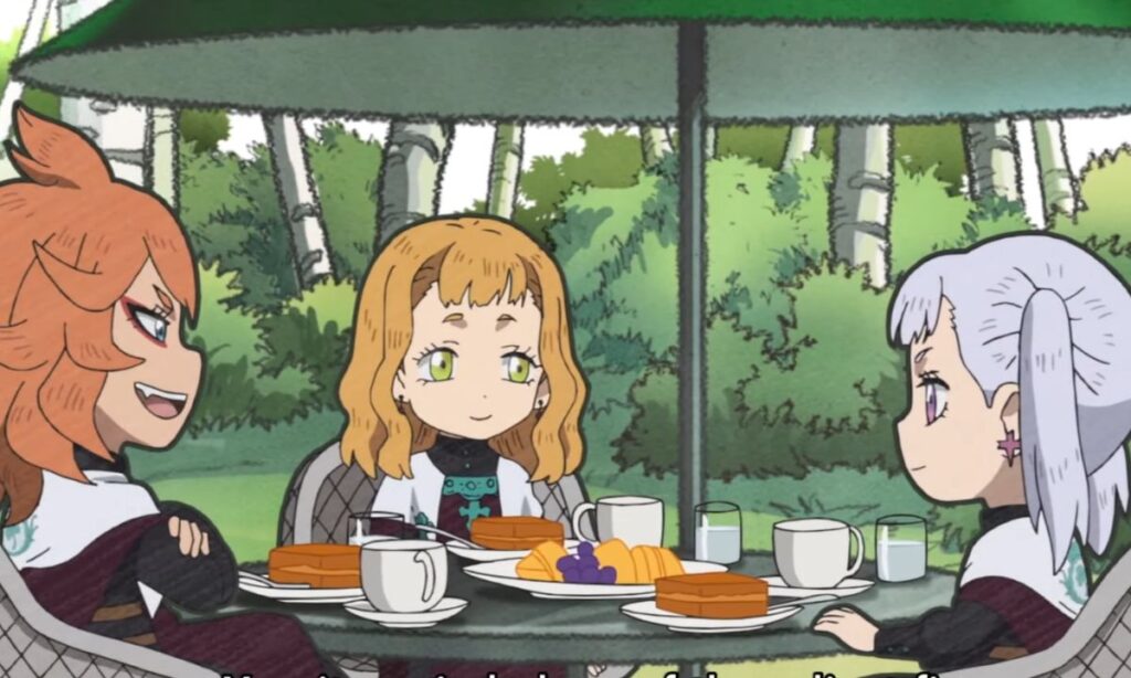 Mimosa, Noelle and Mereoleona in Petit Clover Advanced episode XI