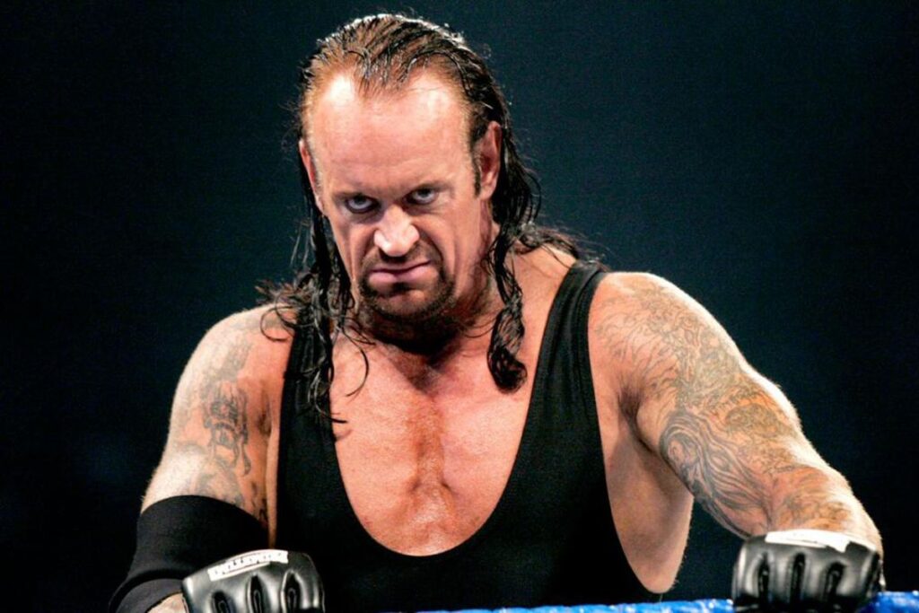 The Undertaker amidst a fight.